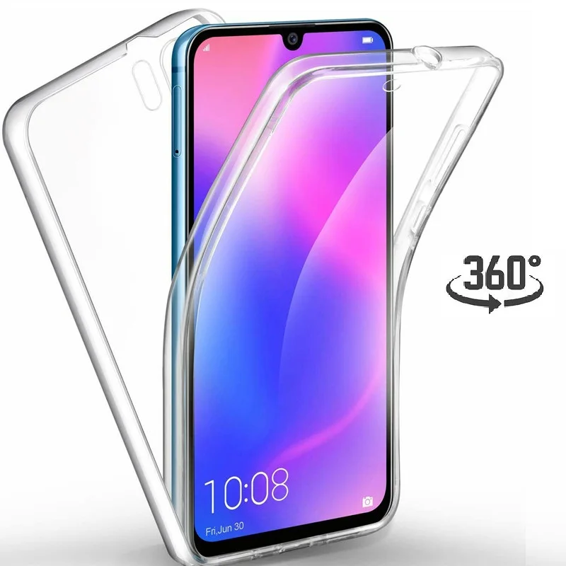 Чехол 360 градусов для Huawei P30 Pro P20 Mate 20 Lite P Smart 2019 Honor 10 8X Nova 3 3i прозрачный