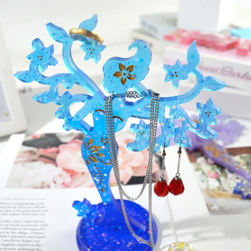 

Beauty Jewelry Holder Organizer Display Silicone Molds DIY Mould Craft Making Tools Table Decorations