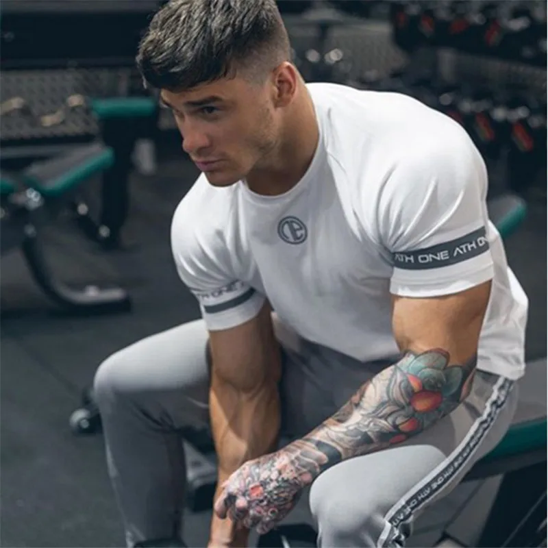 Новинка летняя модная футболка мужская хлопковая дышащая с коротким рукавом для