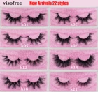 Ресницы Visofree норковые ресницы без жестокости 3D норковые ресницы ручной работы искусственные Искусственные ресницы для макияжа