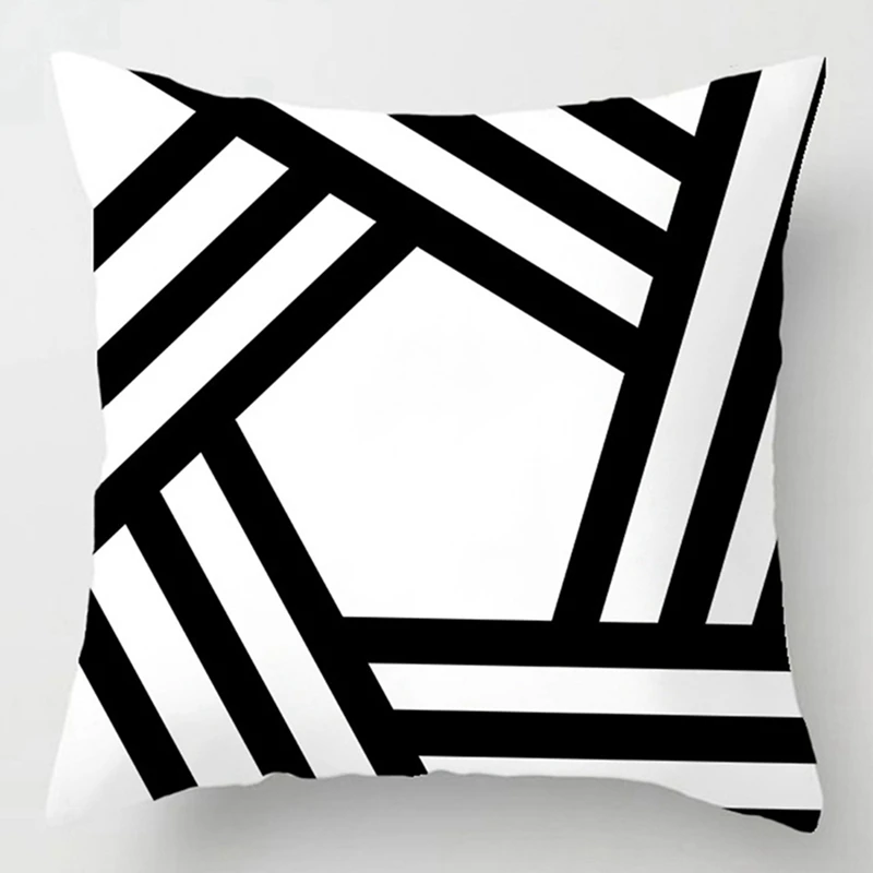 

8x Geometric Cushion Cover 45X45cm Pillowcase Sofa Cushions Decorative Pillowcover Home Decor Pillow Cases