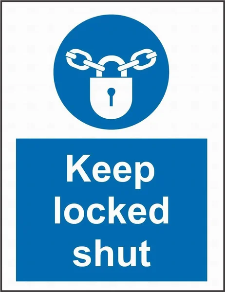 

Tin Sign New Aluminum Metal Sign Safety Keep Locked Shut 8x12 Inch