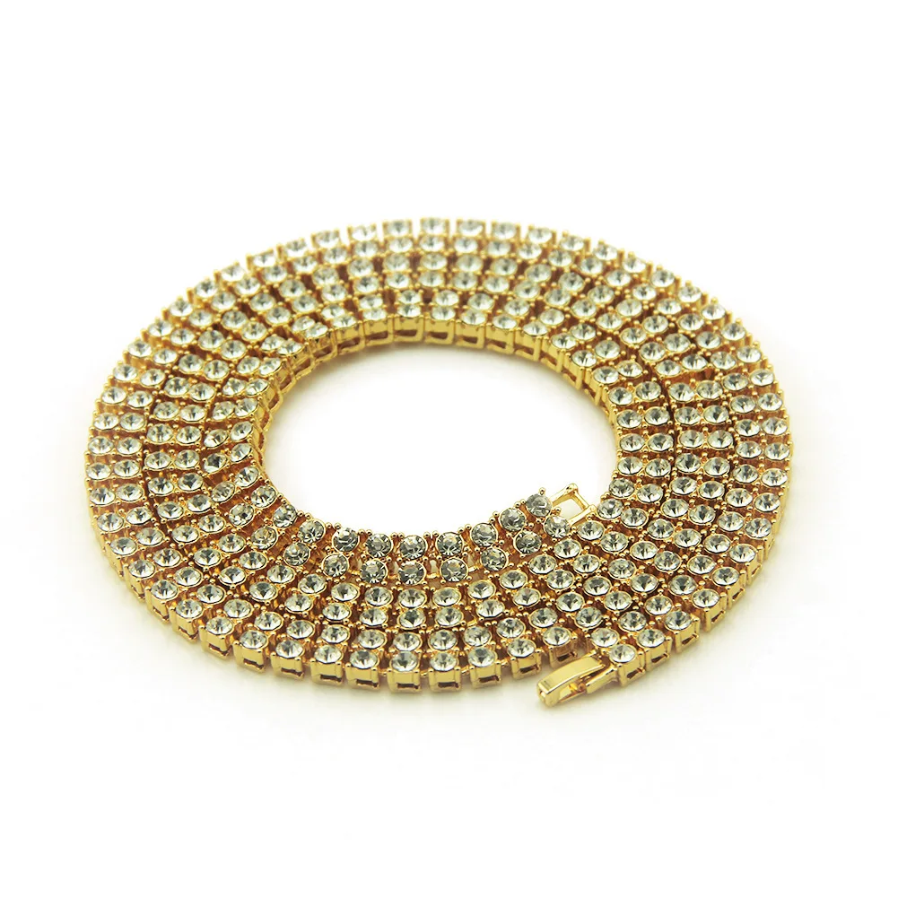 

2021 Popular Men's Hip-hop Double Row Alloy Chain Full Length Necklace Sold By European And American Fashion Accessories Manu
