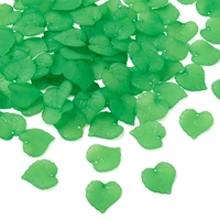 50pcs frosted transparent acrylic leaf pendants charms for jewelry making diy bracelet necklace greenyellow 16x15x2mm