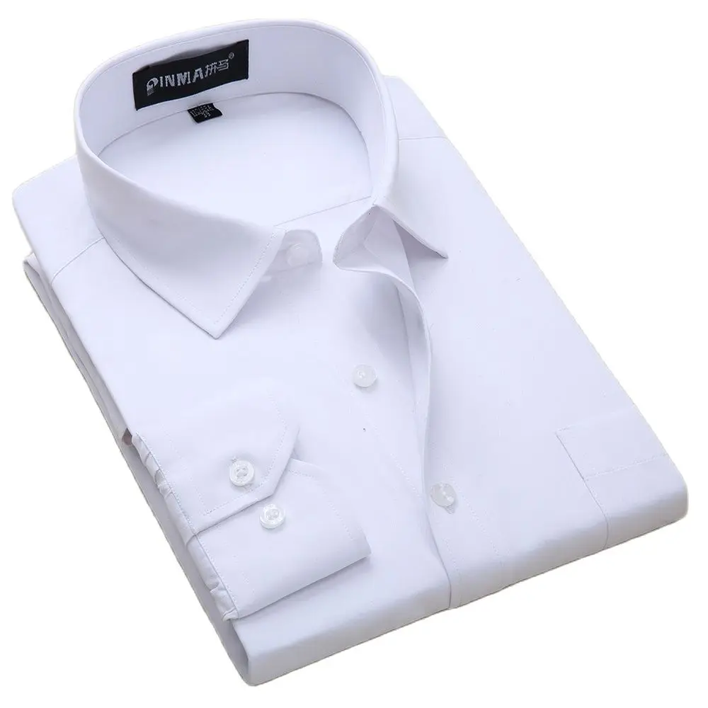 Мужские рубашки размера плюс 8xl Social Twill с длинным рукавом и квадратным воротником