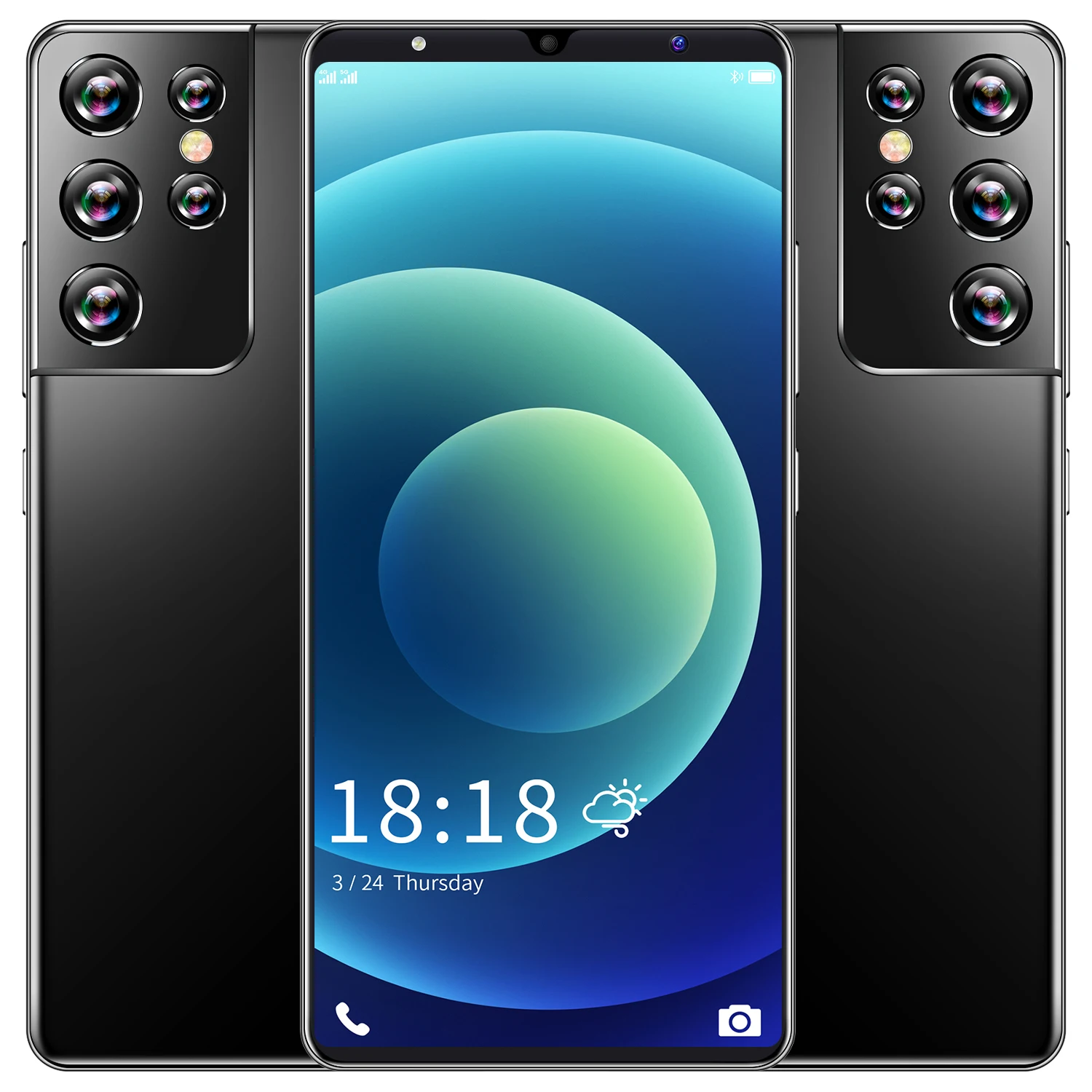 Глобальная версия S21 ультра Andriod 11 смартфонов 6 1 дюймов HD 24MP + 48 м Камера 5000 мА/ч