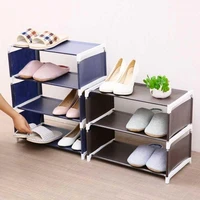 2021 simple multi layer home assembly fabric door storage shoe cabinet small student dormitory shoe rack