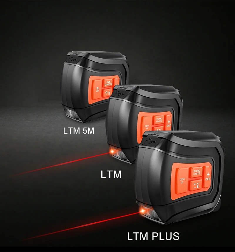 LOMVUM LTM USB перезаряжаемая Лазерная Лента лазерный дальномер в реальном времени Dada 40/60 м лазерный дальномер 5 м лента ЖК-цифровой