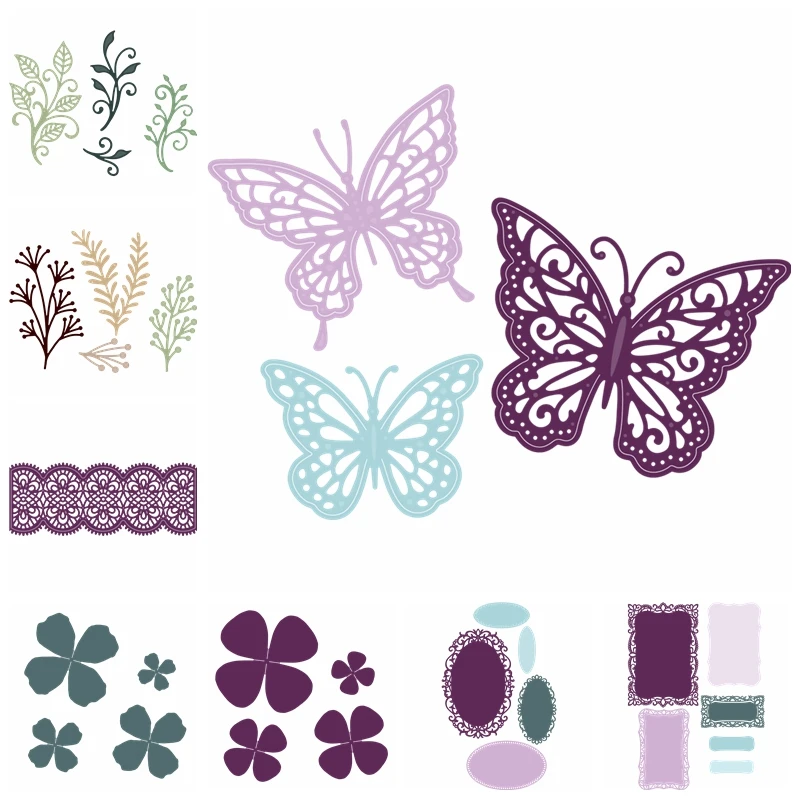 Металлический трафарет для скрапбукинга 2019 цветов листьев|Вырубные штампы| |