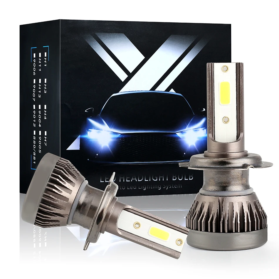 Светодиодный налобный фонарь для автомобиля 80 Вт 10000LM 72 MINI1 H4 H7 H8 H11 s 9005 9006 H1