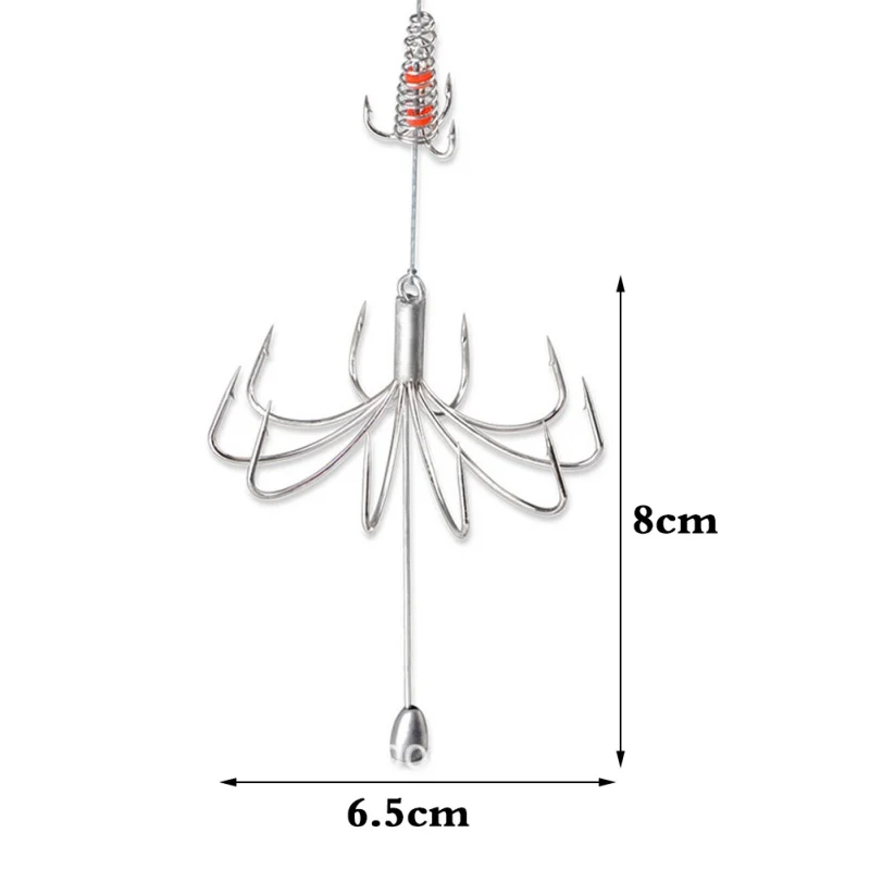 

1PC Explosion Fishing Hook Fishing Lure Bait Trap Feeder Cage Sharp Fishing Hook With Stainless Steel Springs Hot Sale 4
