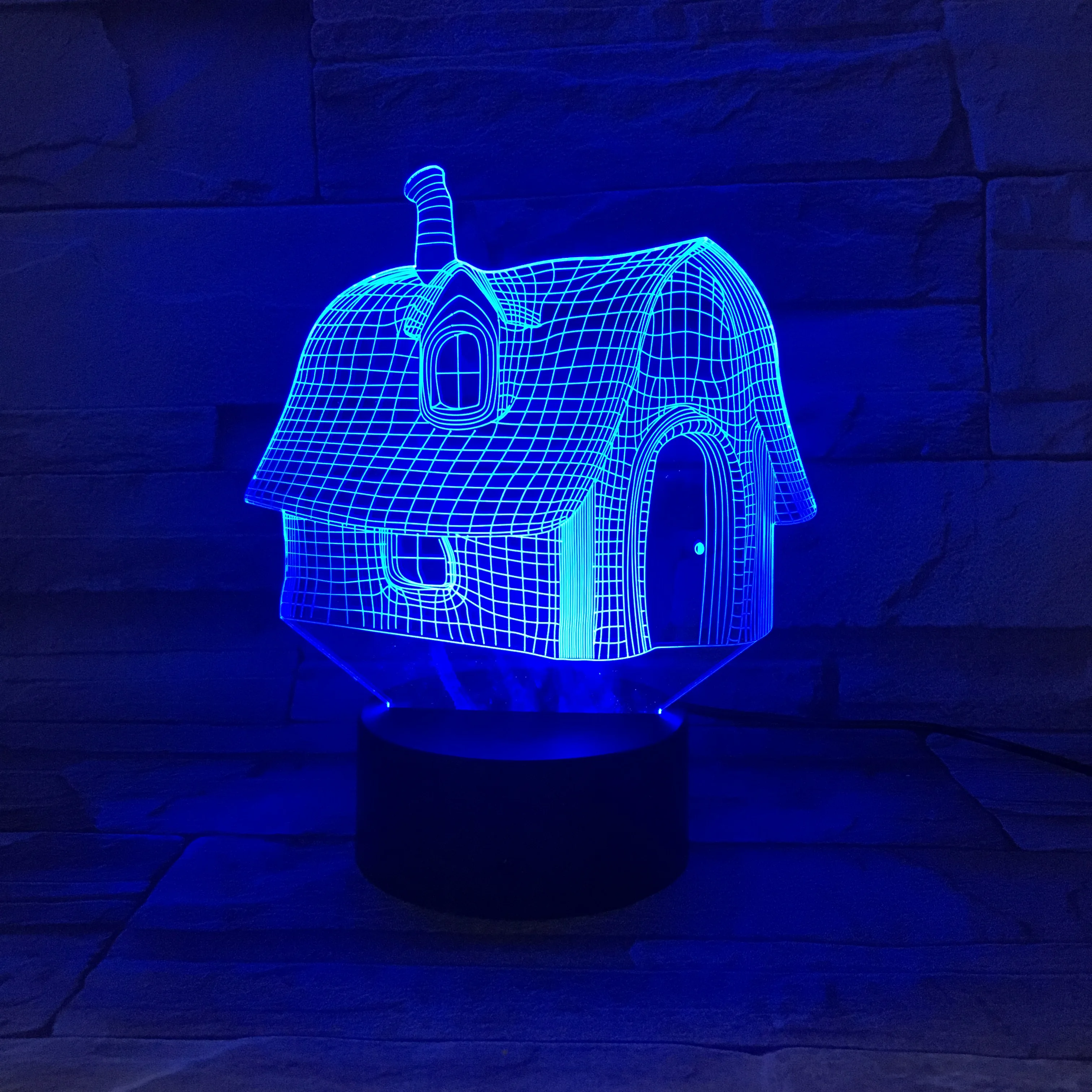 3D лампа меняющая цвет дома с пультом дистанционного управления лучший