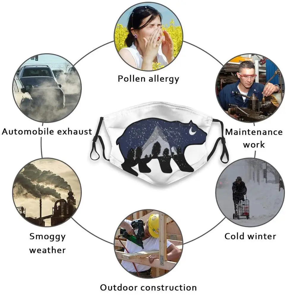 

Adventure Bear New 3D Face Mask Protective Covering Gear Washable Reusable Breathable Facemask Adventure Bear Adventure Bear