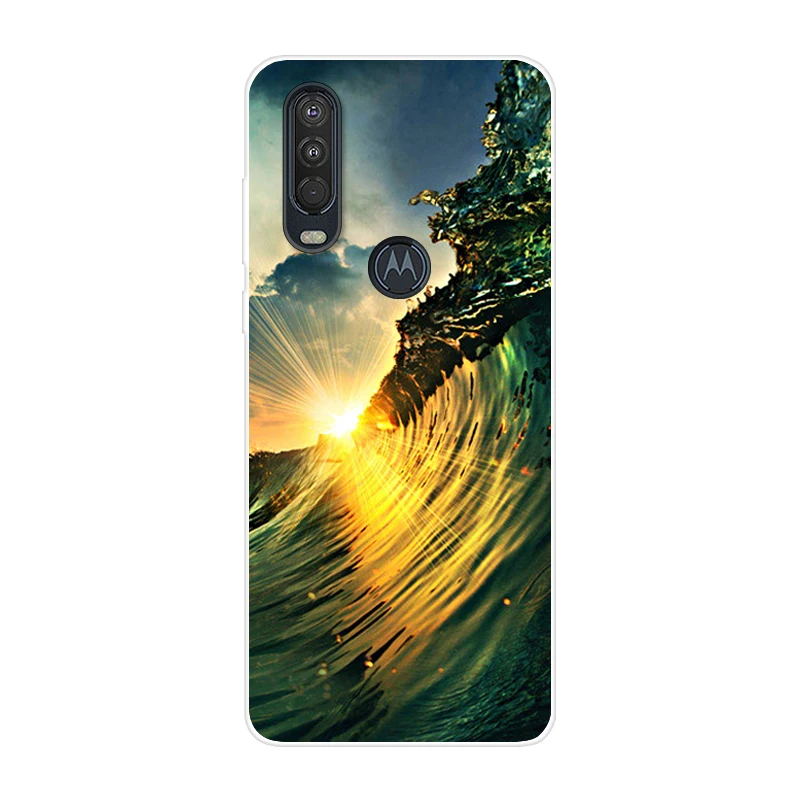 48 Для Motorola One Action чехол 6,3 ''мультяшная мягкая ТПУ Силиконовая задняя крышка для MOTO One Action OneAction чехол для телефона funda One Vision - Цвет: 48