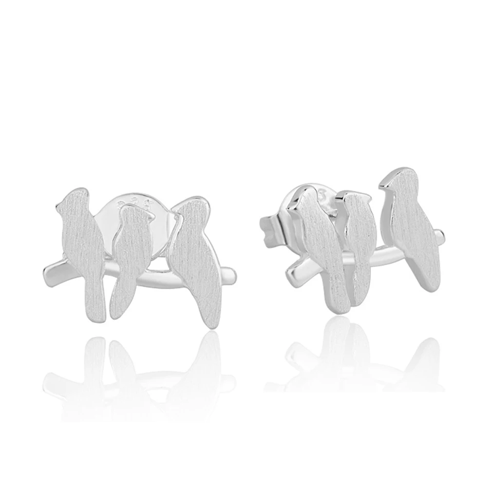 

New Style Originality Design Three Birds Stud Earrings Girls Fashion Animals Jewelry Accessories