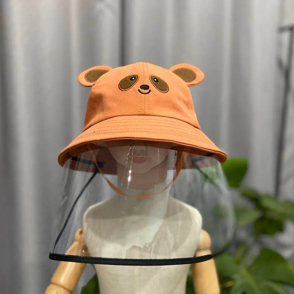 Cap Anti-spitting Protective Hat Dustproof Cover Cartoon Kids Boy Girl Fisherman Eye Protection Flu Air Pollution C140# | Детская одежда