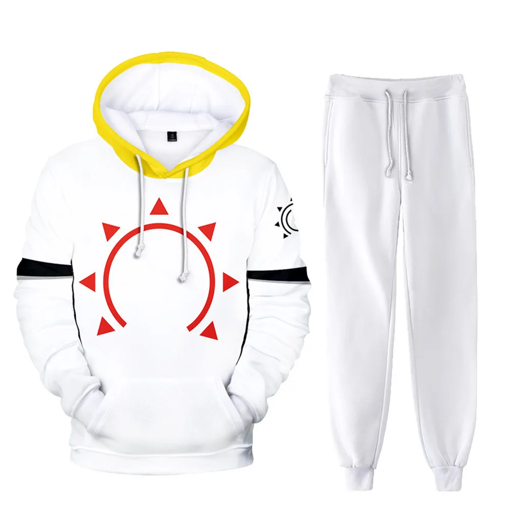 

Fire Force Men's Sportswear Sets Casual Tracksuit Two Piece Set Top and Pants Sweat Suit Male Sporting Suits Cosplay Costume