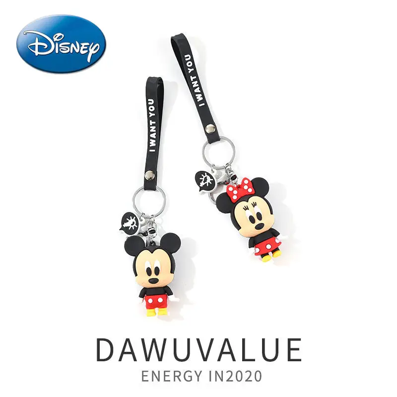 

Disney Mickey Mouse Minnie Lilo Stitch Winnie The Pooh Keychain Car Pendant Jewelry Girl Bag Accessories Hanging Chain