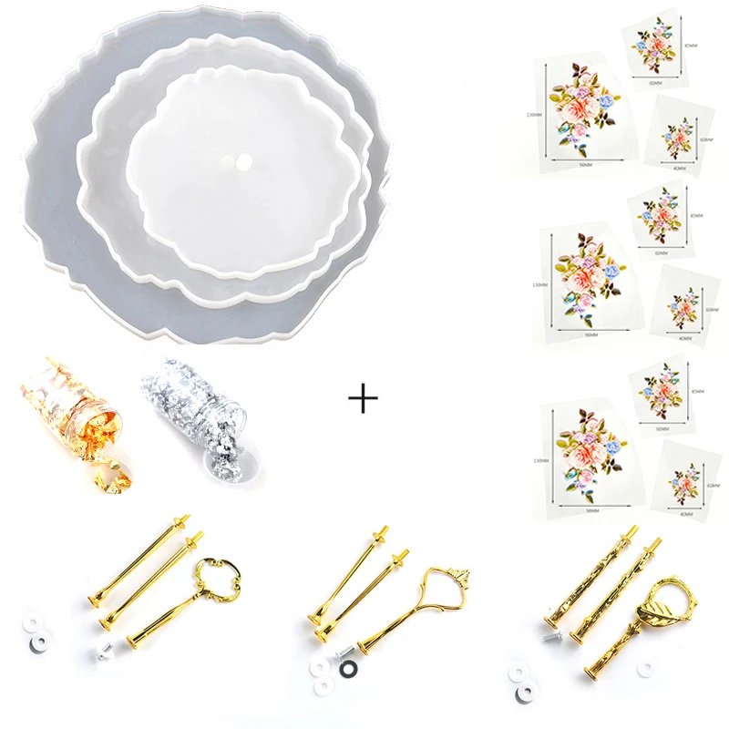 9 шт. трехслойная форма для подставки из смолы | Украшения и аксессуары