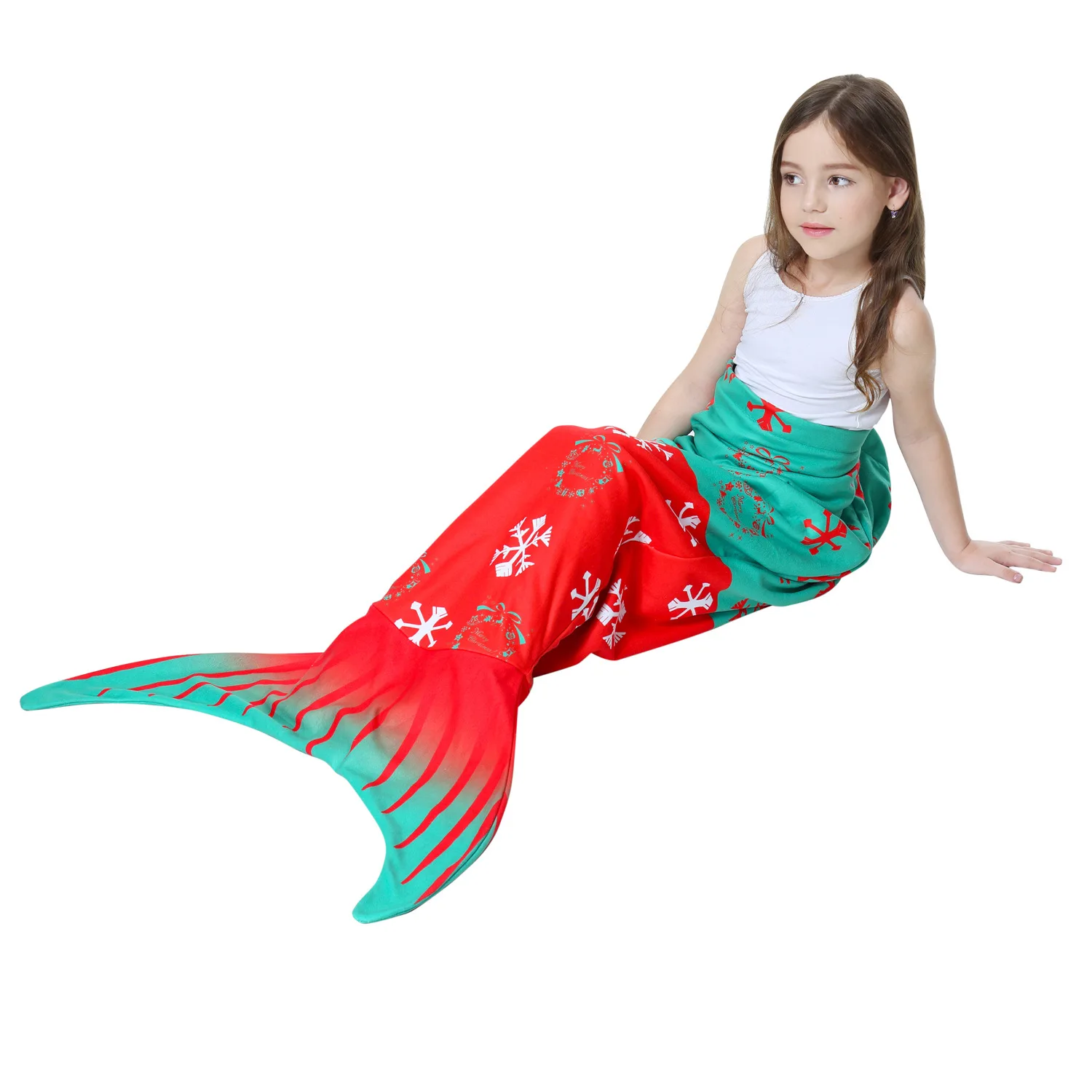 Красочное одеяло Русалочки для детей Детский диван носимое теплое