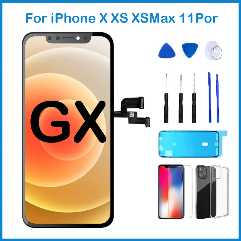 

AAA+ For iphone X XS Max OLED Screen Replacement GX LCD iphone 11 Por Display With 3D Touch Assembly True Tone No Dead Pixel