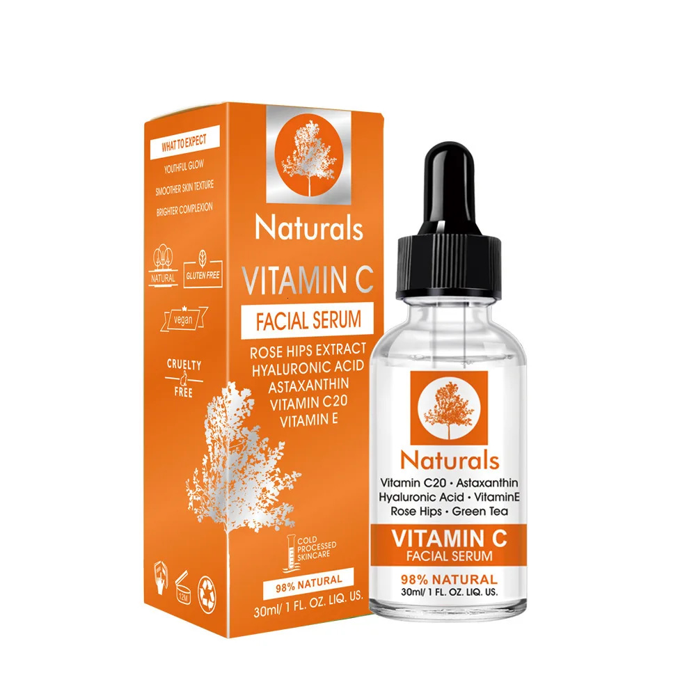 

30ML Vitamin C Whitening Serum Hyaluronic Acid Face Cream Organic Anti-Aging Vitamin E-Serum For Face Eye Treatment