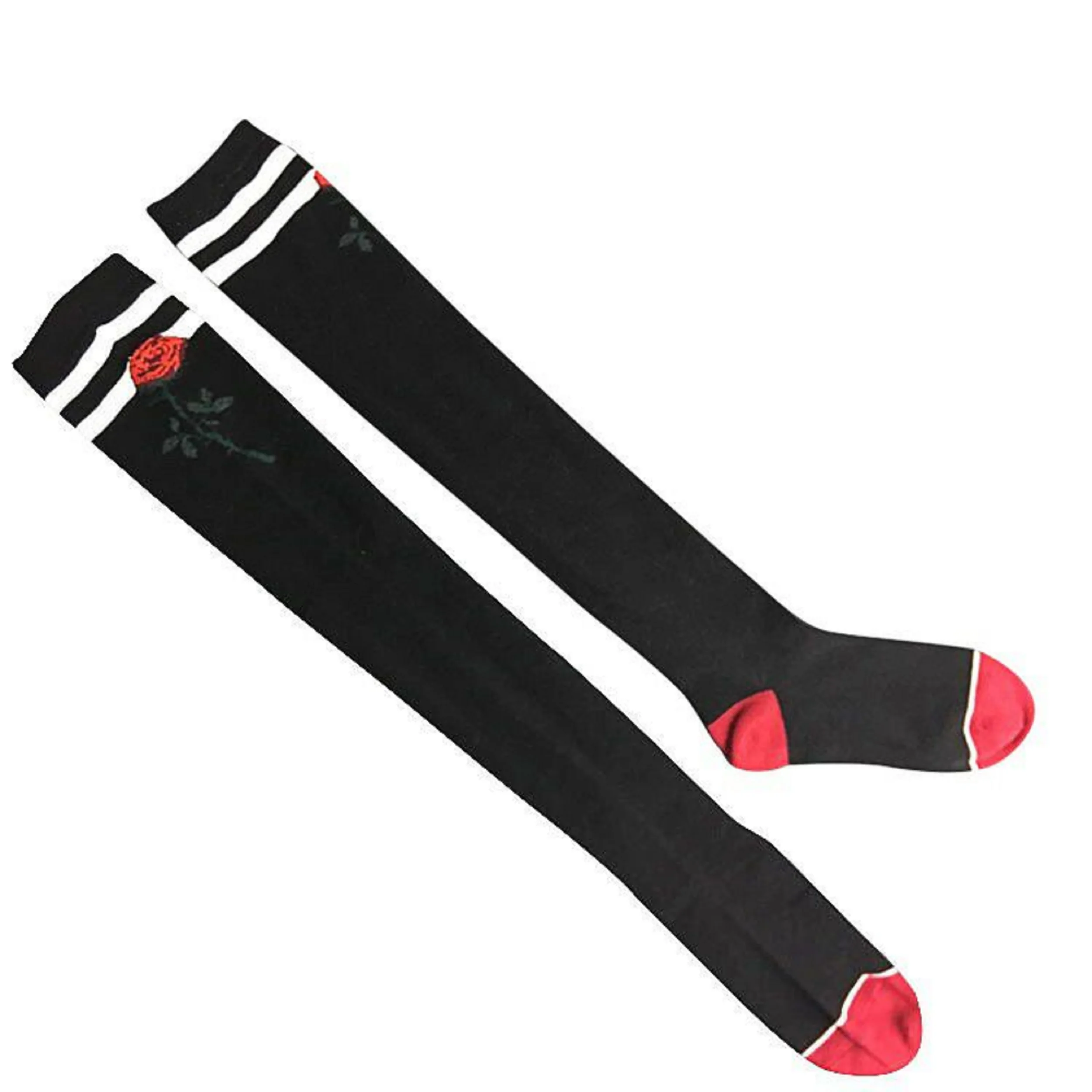 Теплые зимние женские гольфы полосатые розовые носки с рисунком пикантные