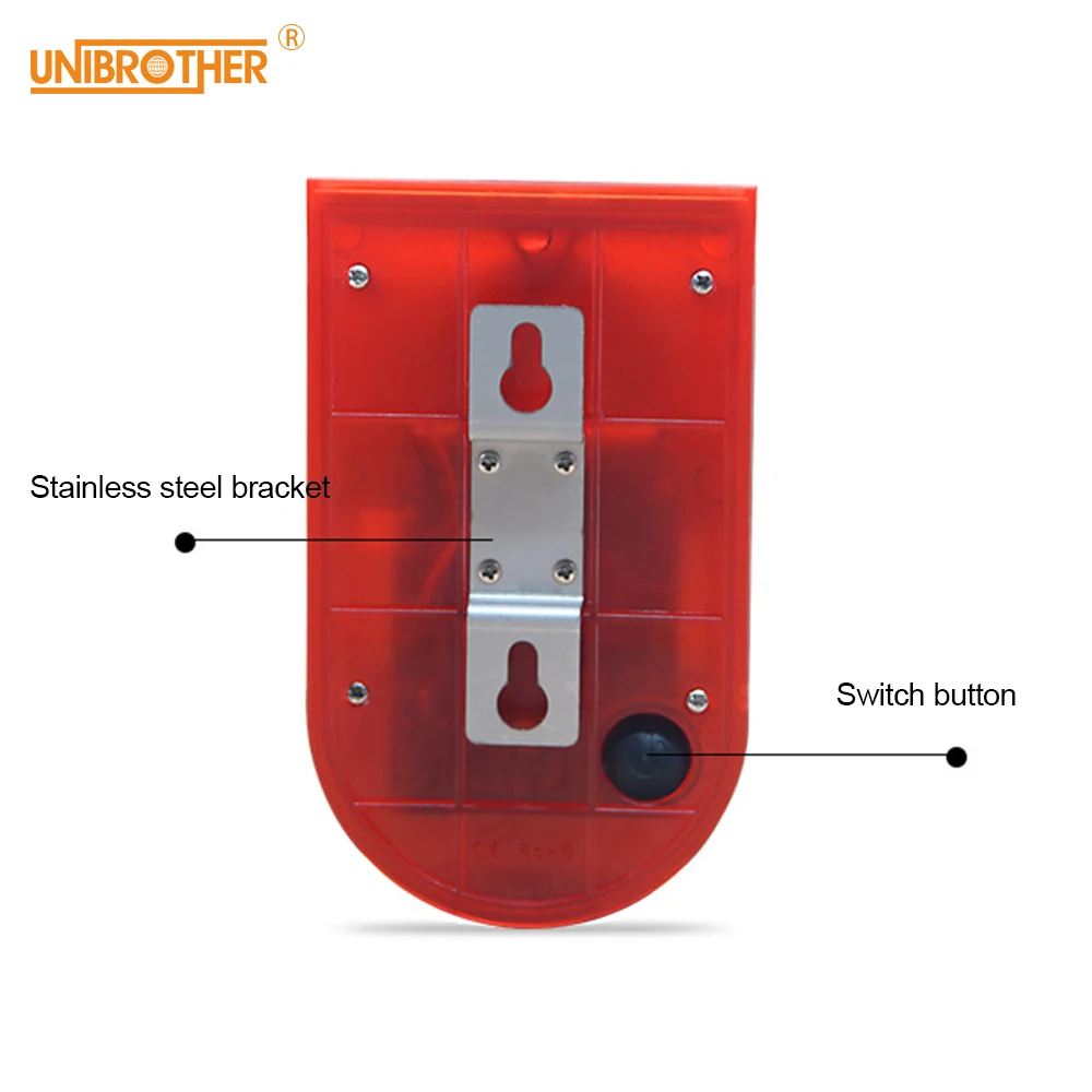 6 светодиодный сигнализация работающая от солнечной батареи красный свет датчик