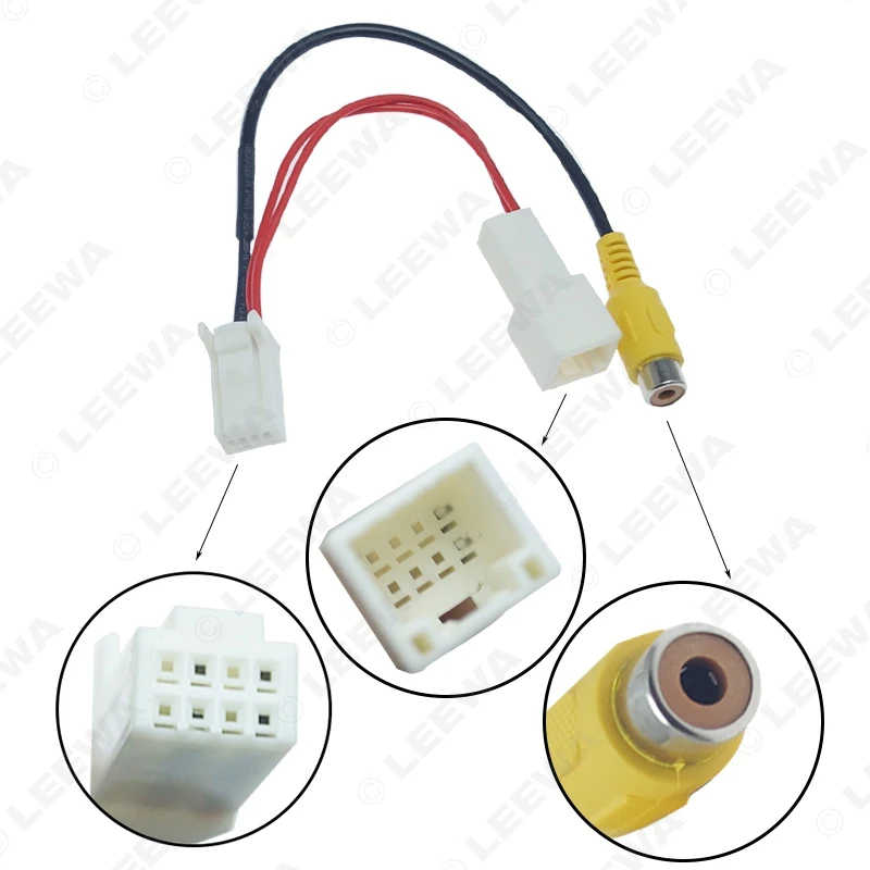 LEEWA Автомобильная камера заднего вида Видео разъем конвертер кабель адаптер для