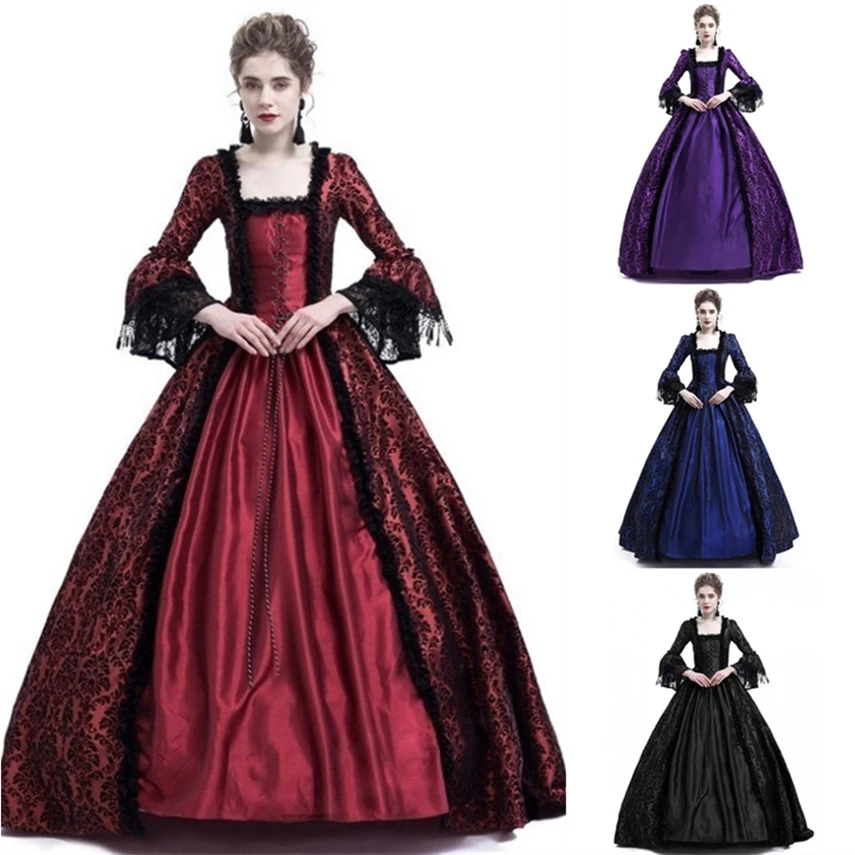 Женское винтажное вечернее платье Cosplay элегантное принцессы в европейском