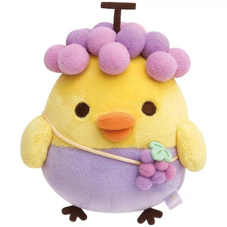 

New Cute Rilakkuma Fruit Series Grape Kiiroitori Chick Mini Plush Stuffed Animals Toys Dolls For Baby Kids Children Gifts 16cm