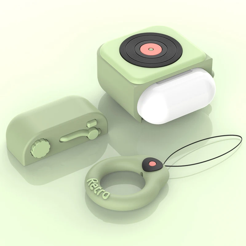 Милый мультфильм радио форма наушники для AirPods 1 2 наушников зарядный ящик