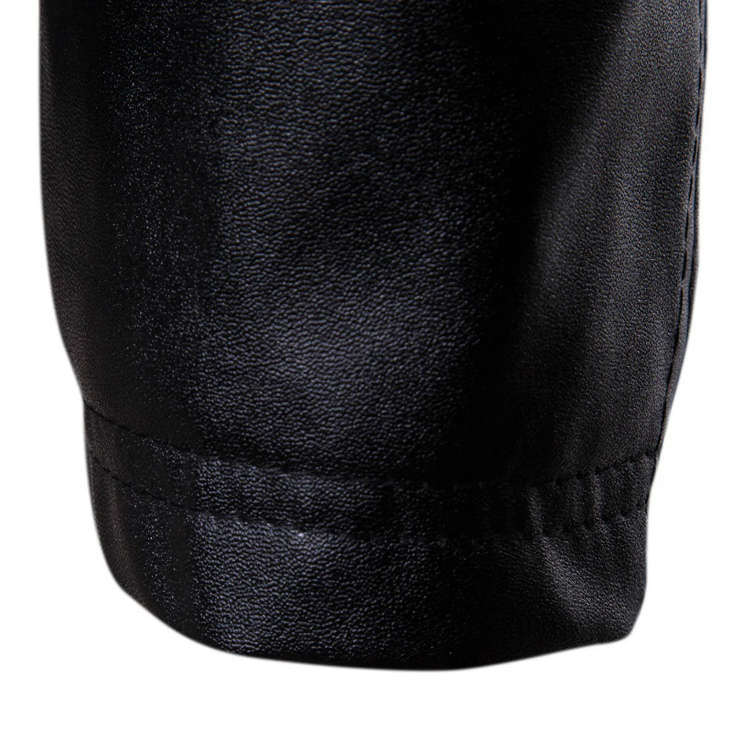 Leather Jackets Men Fashion Stand Collar Black Winter Zipper Patchwork Casual Faux Coats Long Sleeve PU Fur | Мужская одежда