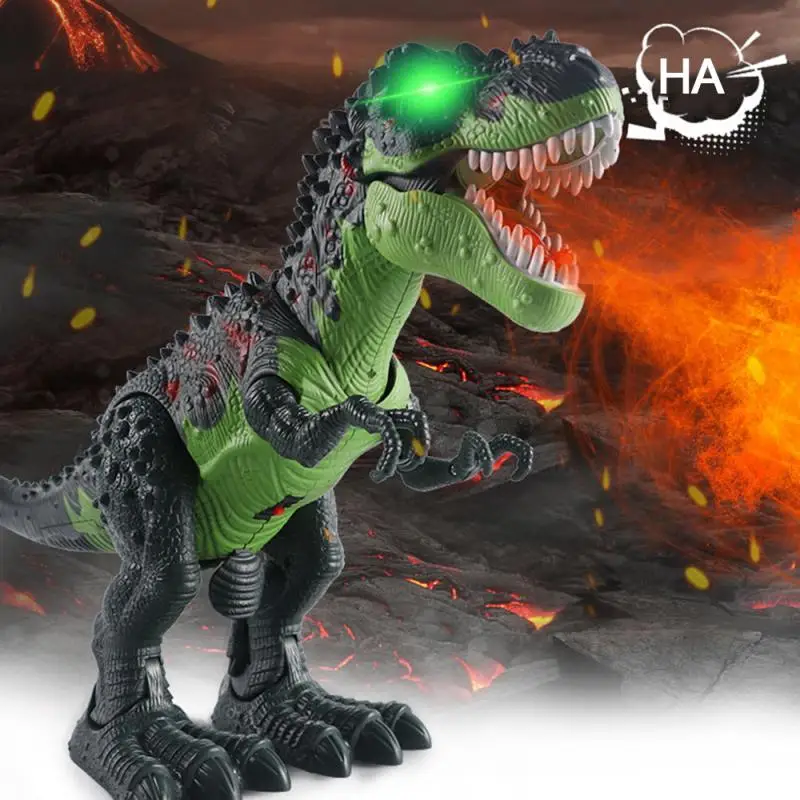 

Electric Dinosaur Toy Walking Tyrannosaurus Spray Laying Eggs Light Sound With Action Figure Dinosaur Model Toy For Kids Gifts