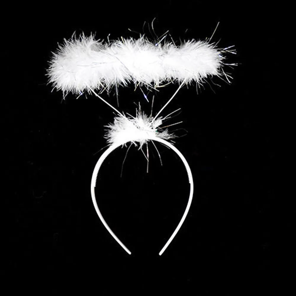 Creative Ladied Adult Fluffy Halo Angel Headband Fancy Dress Party Hairband New Cute hair accessories |
