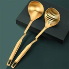 Ложка для супа с длинной ручкой, подвесная настенная ложка для скиммера 304, соусы из нержавеющей стали, ложка для буфета, посуда, кухонные принадлежности