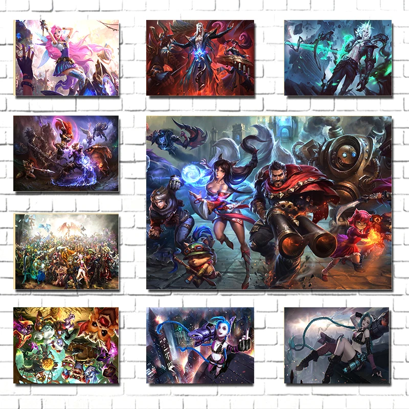 80s Pop игровая Лига искусственных задних предметов картина декоративный постер