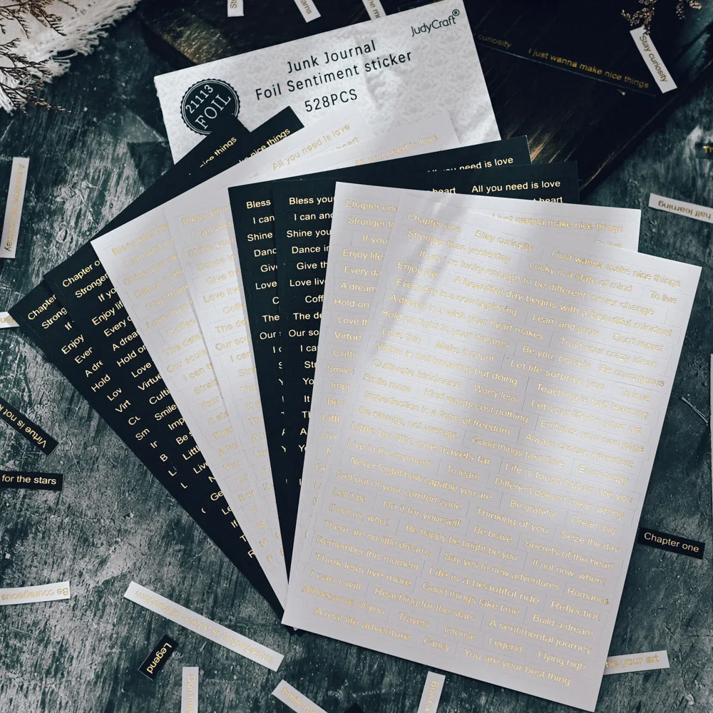 528 шт. наклейки из фольги с надписью на чувства | Дом и сад