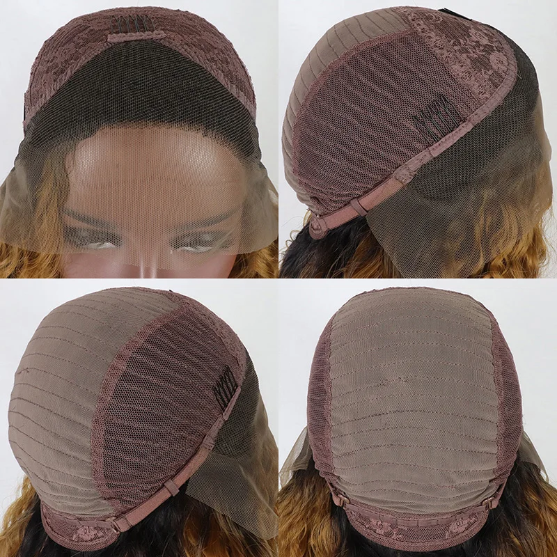 

Synthetic Lace Front Wigs For Black Women Silky Straight Long 26 Inch Ombre Blonde Lace Wig Kanekalon Heat Resistant Fiber Hair