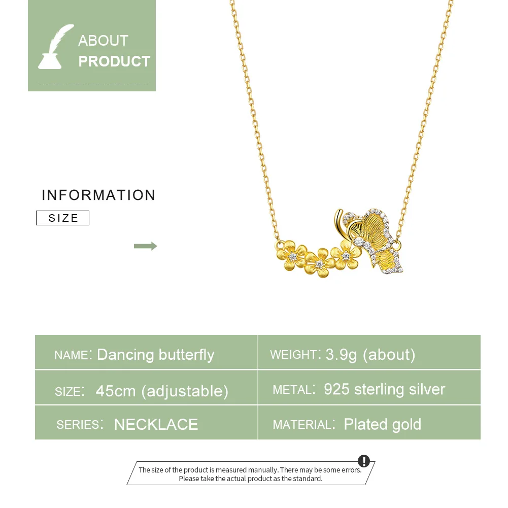 Женское короткое ожерелье из серебра 925 пробы с бабочкой и цветком | Ожерелья