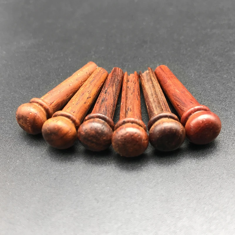 6 шт Кость гитара для порожка черные кости розовое дерево мост булавки