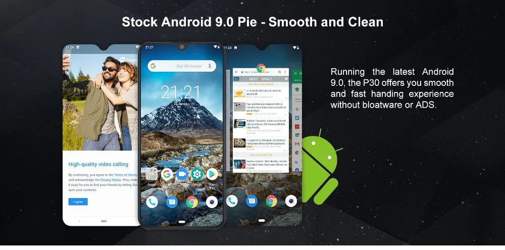 Cubot P30 Android 9,0 4 Гб 64 Гб Смартфон 6,3 ''FHD+ экран капли воды 2340*1080 MT6763 Восьмиядерный 4000 мАч Face ID 4G мобильный телефон
