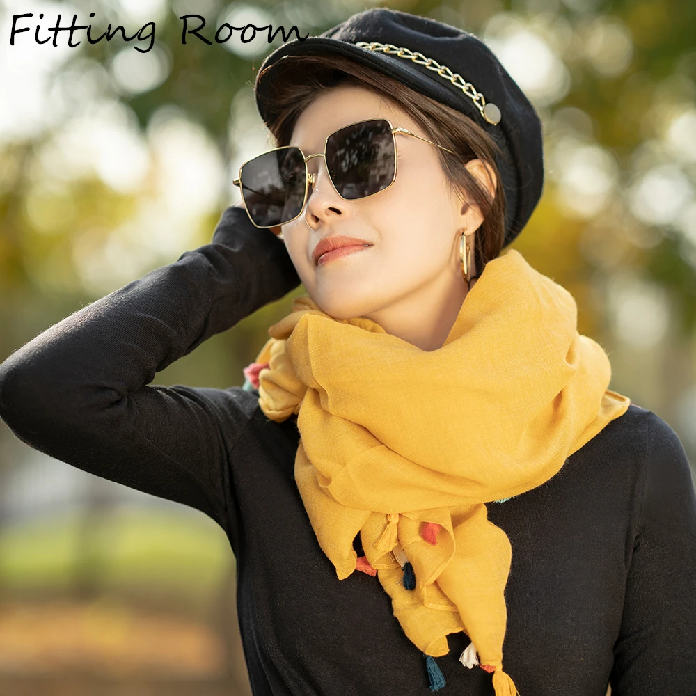 Модный женский шелковый шарф хиджаб шали шифон мягкая женская накидка пляжный