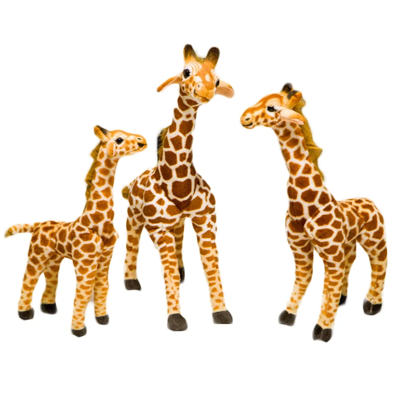 

1PC Huge Real Life Giraffe Plush Toy Cute Stuffed Animal Dolls Soft Simulation Giraffe Doll Birthday Gift Kids Toy Bedroom Decor