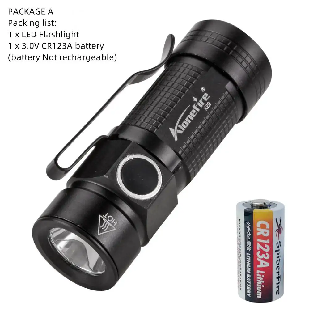 AloneFire X29 черный портативный фонарик