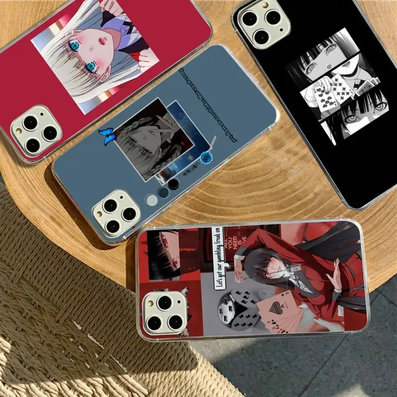 

Japanese Anime Kakegurui Jabami Yumeko Kirari Momobami Phone Case for iPhone 11 12 pro XS MAX 8 7 6 6S Plus X 5S SE 2020 XR