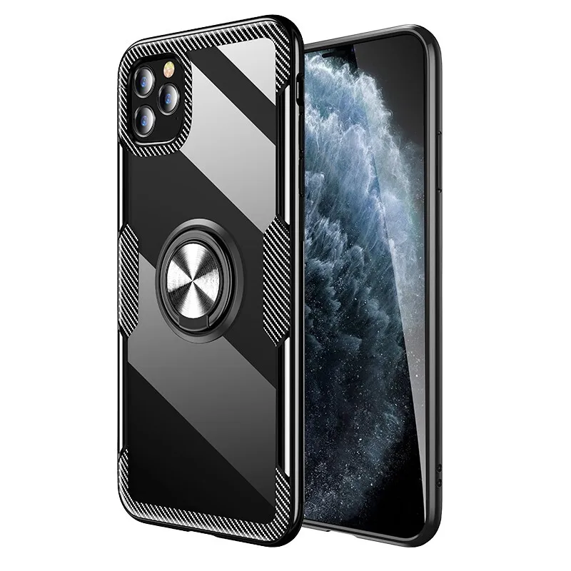 

Магнитный ударопрочный чехол для iphone 12 Mini 11 Pro X XR XS Max полное покрытие для iphone 6 7 8 Plus прозрачный чехол с кольцом