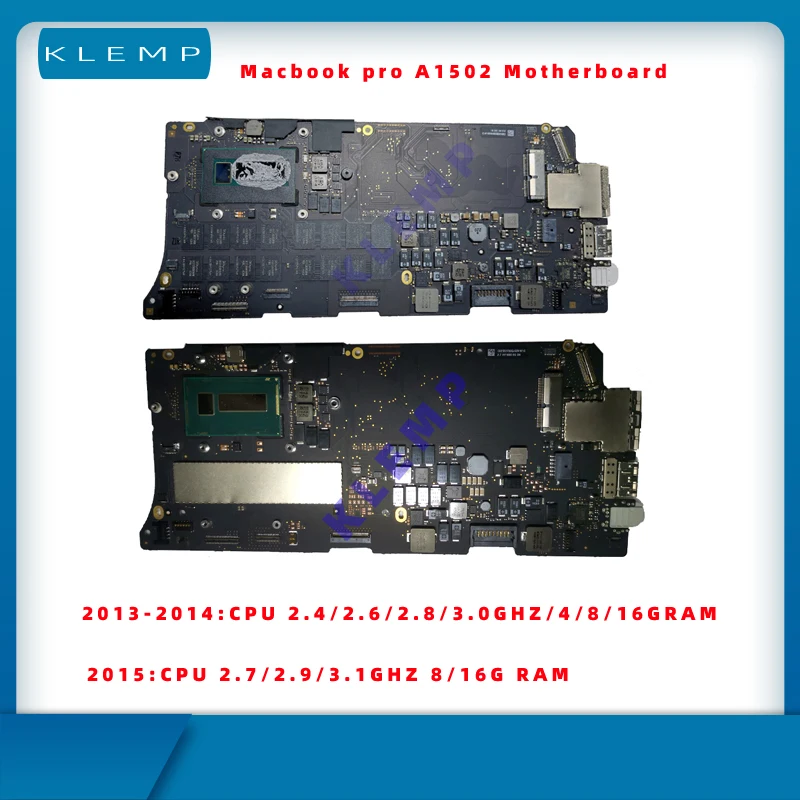 Протестированная материнская плата A1502 для Macbook Pro Retina 13 &quot логическая i5 8 Гб 16