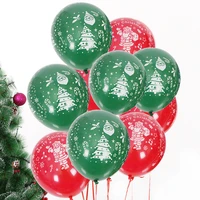 102030pcs 10inch red green merry christmas balloons latex ballons christmas decorations for home navidad 2023 happy new year