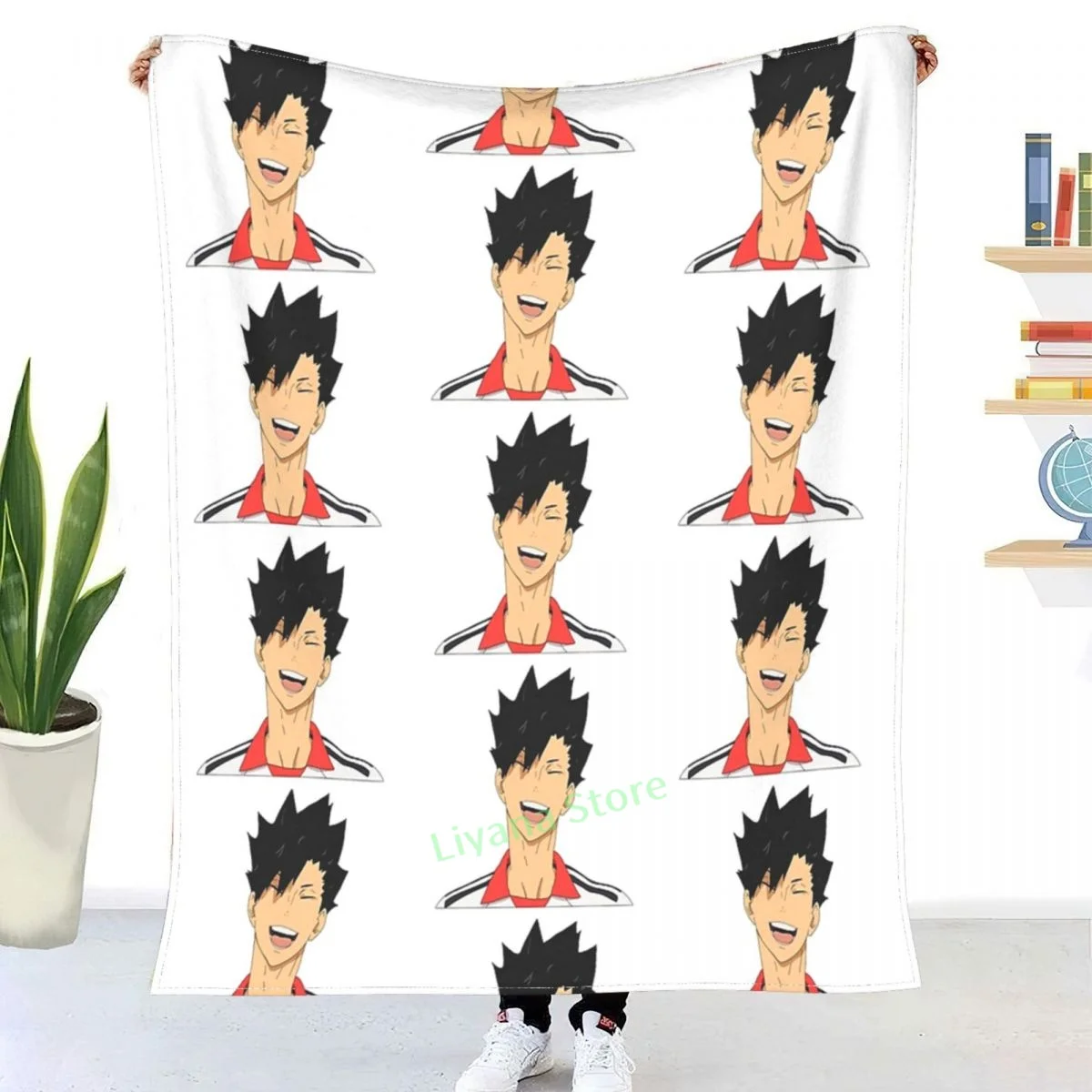 

Happy Kuroo Throw Blanket 3D printed sofa bedroom decorative blanket children adult Christmas gift